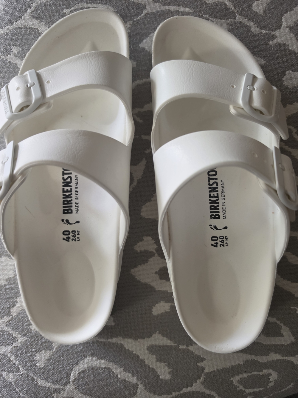 Birkenstock White Two-Strap EVA Sandals